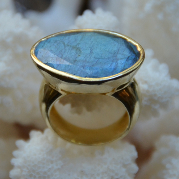 handmade Jewelry - amazing chunky 925 sterling silver blue gemstone 6